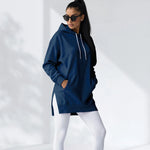 Women's Oversized Hoodie Dress – Casual Longline Pullover