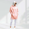 Women's Oversized Hoodie Dress – Casual Longline Pullover