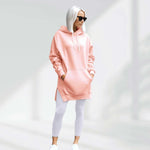 Women's Oversized Hoodie Dress – Casual Longline Pullover