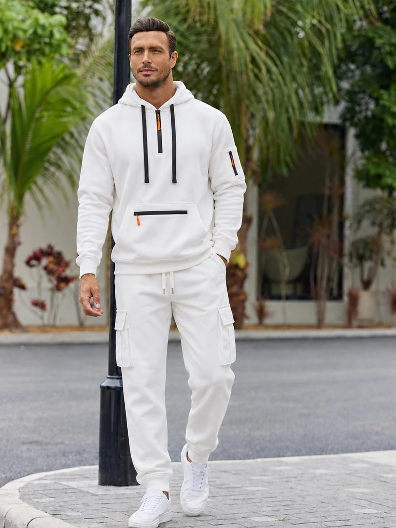 Relaxed-Fit Men Hooded Lounge Set