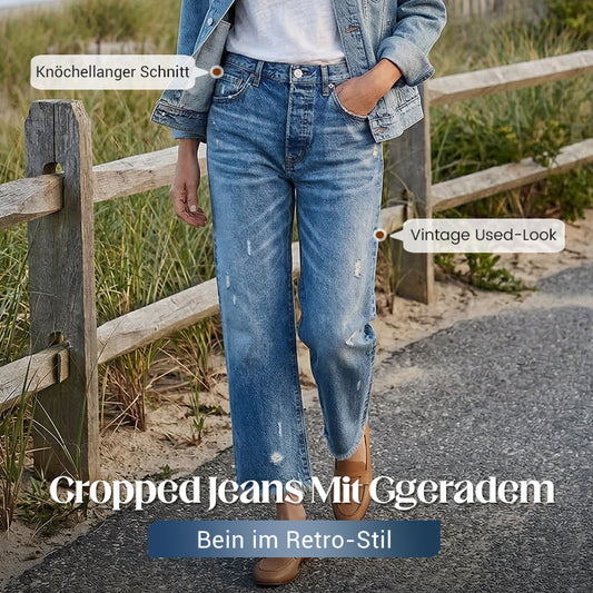 Women’s Retro Cropped Straight-Leg Jeans