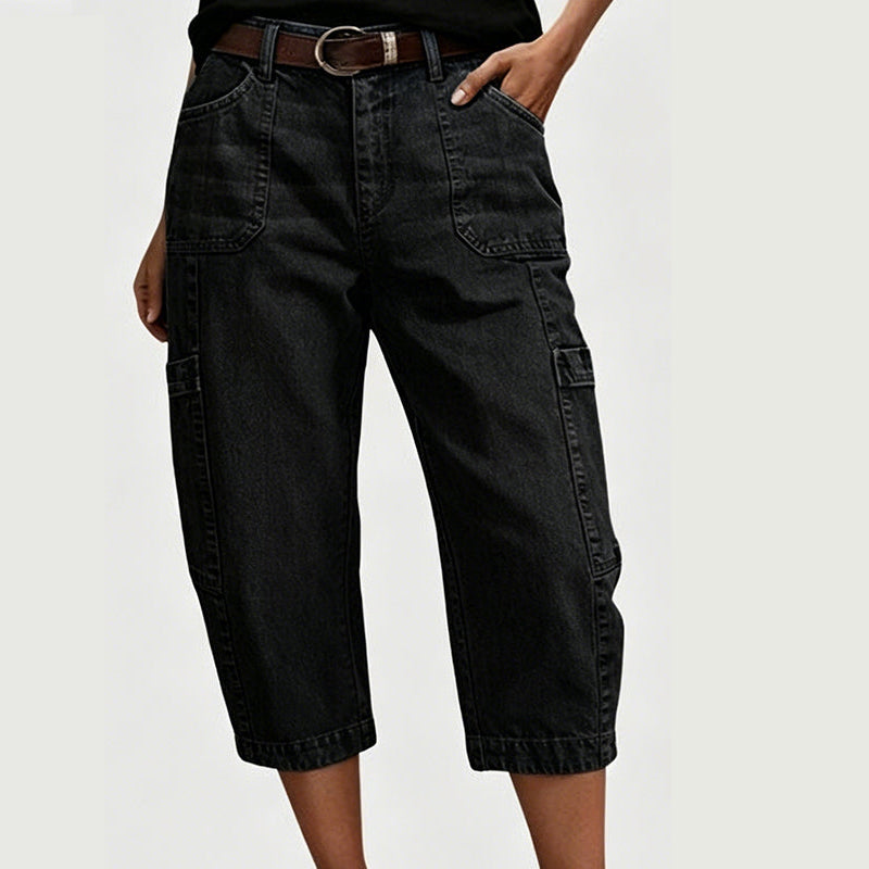 📢Mid-Season Sale: −50% nur für kurze Zeit⏰Lässige, elastische, verkürzte Jeanshose für Damen