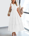 Women's Elegant V-Neck Maxi Dress