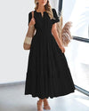 Women's Elegant V-Neck Maxi Dress