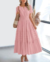 Women's Elegant V-Neck Maxi Dress