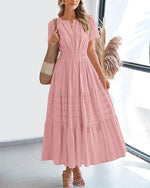Women's Elegant V-Neck Maxi Dress