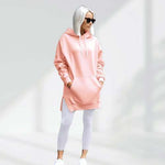 Women's Oversized Hoodie Dress – Casual Longline Pullover