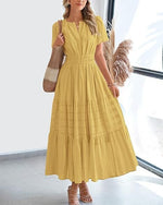Women's Elegant V-Neck Maxi Dress