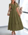 Women's Elegant V-Neck Maxi Dress