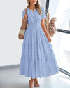 Women's Elegant V-Neck Maxi Dress