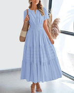 Women's Elegant V-Neck Maxi Dress
