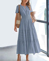 Women's Elegant V-Neck Maxi Dress