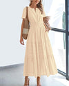 Women's Elegant V-Neck Maxi Dress