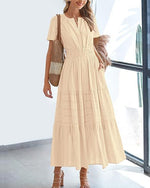 Women's Elegant V-Neck Maxi Dress