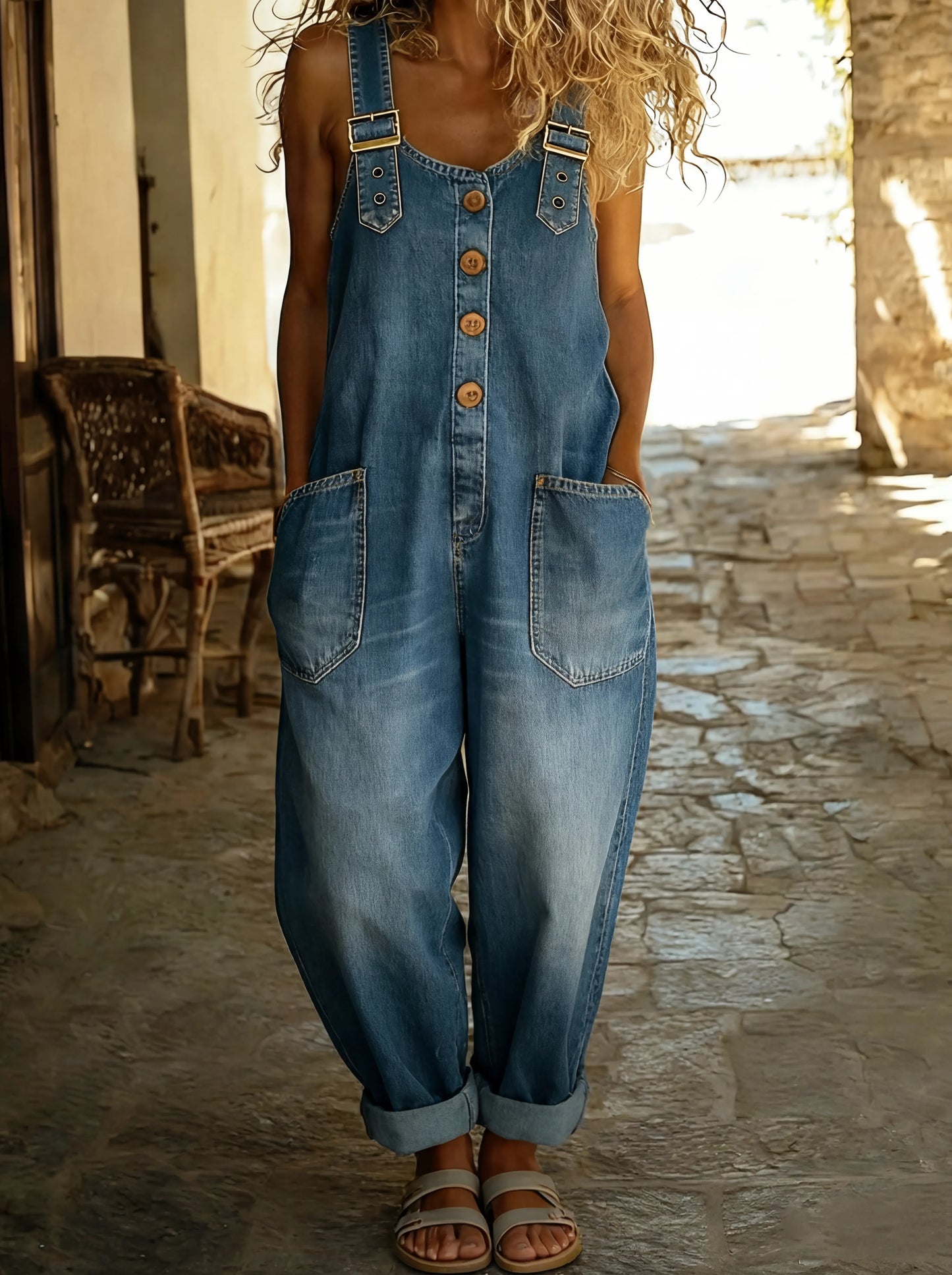 Rivoura™ Denim Jumpsuit – Casual stijl en dagelijks draagcomfort