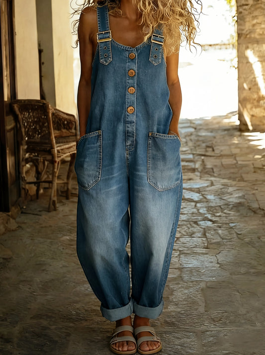 Rivoura™ Denim Jumpsuit – Casual stijl en dagelijks draagcomfort