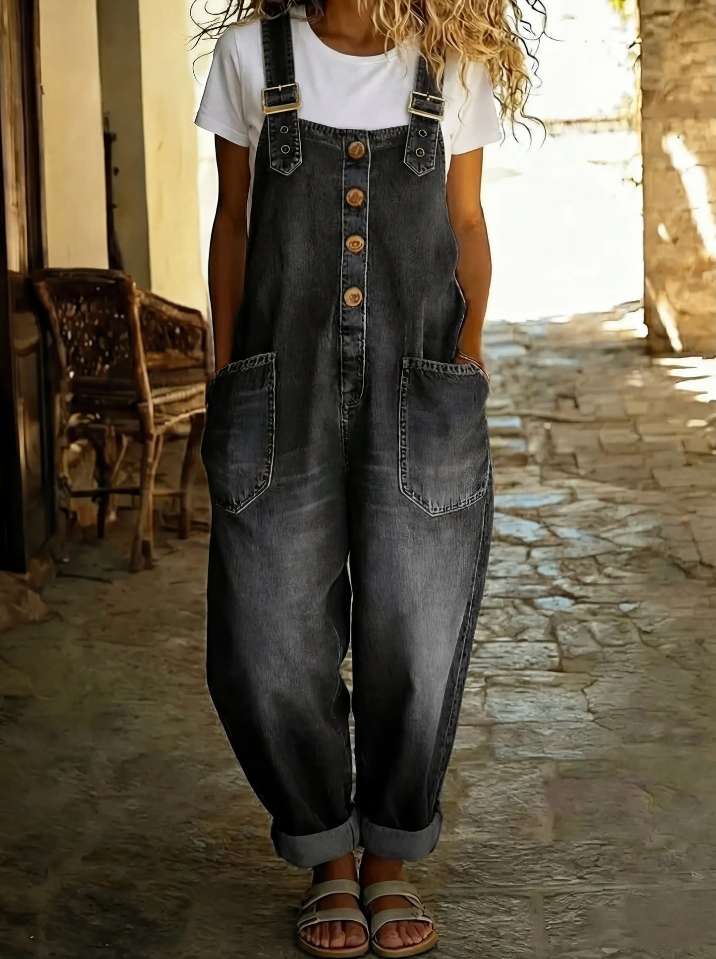 Rivoura™ Denim Jumpsuit – Casual stijl en dagelijks draagcomfort