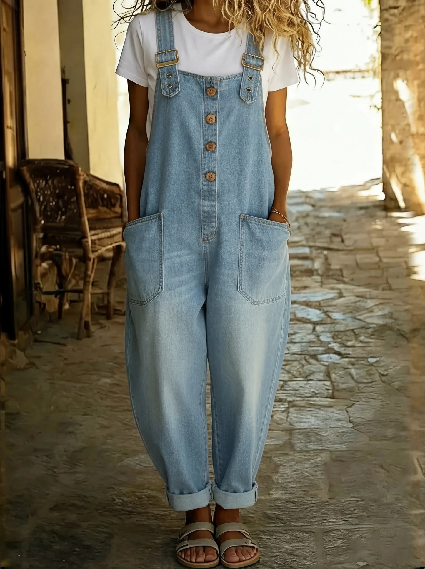Rivoura™ Denim Jumpsuit – Casual stijl en dagelijks draagcomfort
