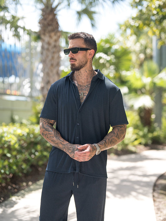 Easygoing Striped Summer Shirt Set