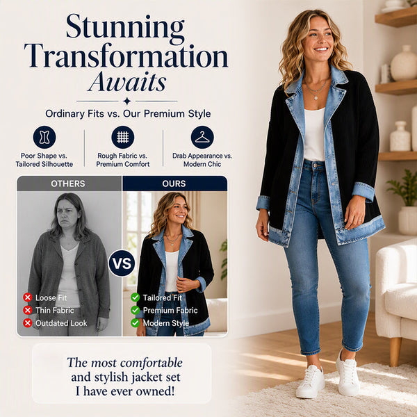 Everyday Denim Knit Coat
