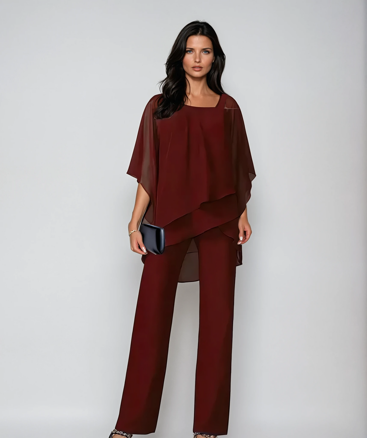 Off Shoulder Top & Wide Leg Trousers Outfit