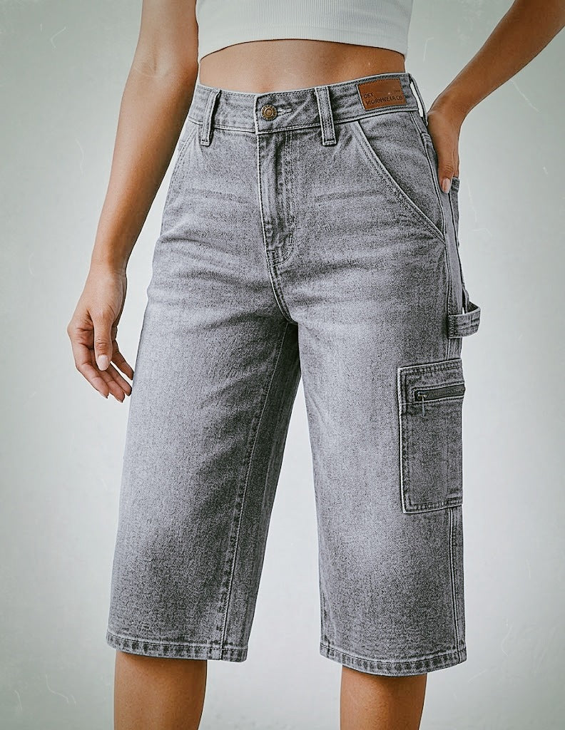 📢Mid-Season Sale: −50% nur für kurze Zeit⏰Lässige, elastische, verkürzte Jeanshose für Damen