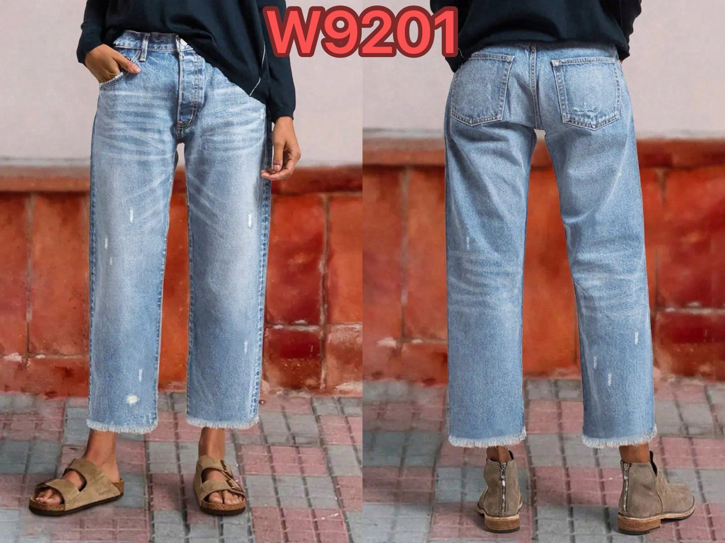 Women’s Retro Cropped Straight-Leg Jeans