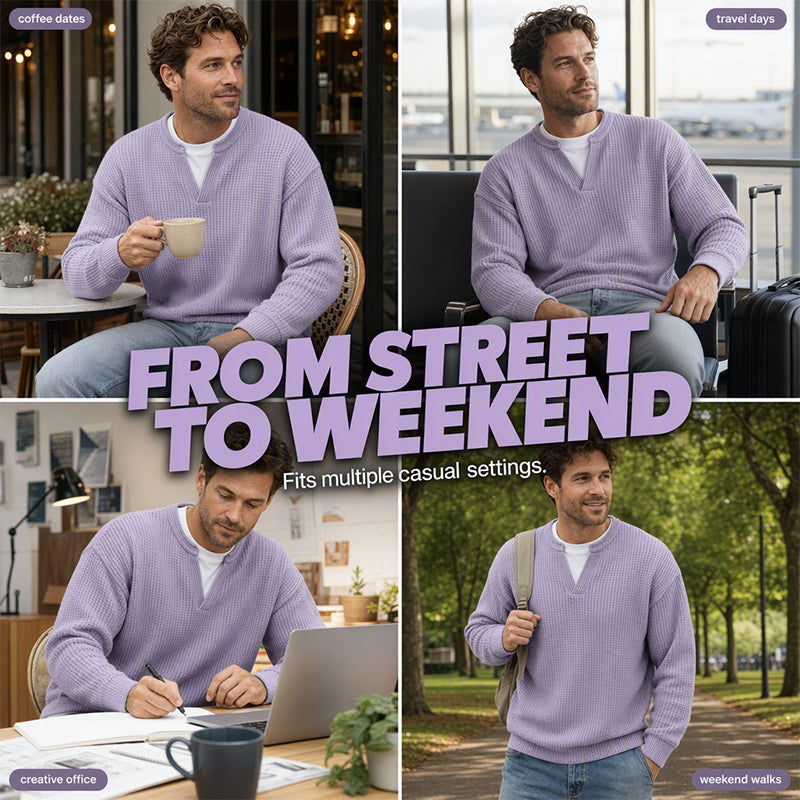 Comfortable Waffle-Knit T-Shirt