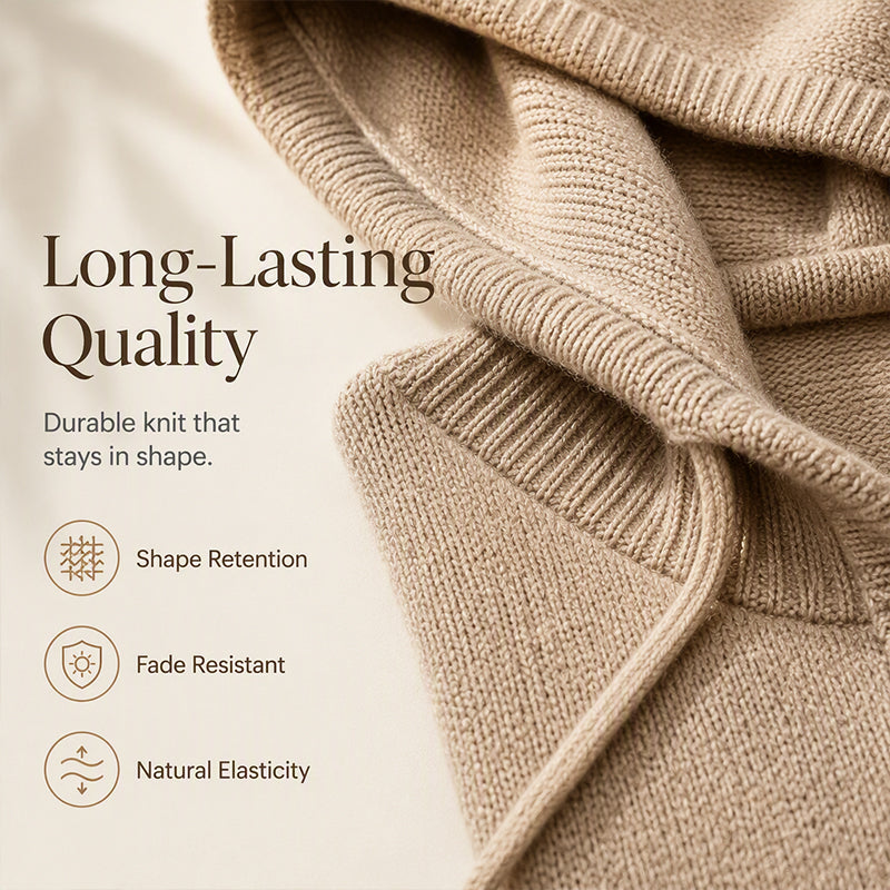 🔥Women's Hooded Drawstring Knit Pullover